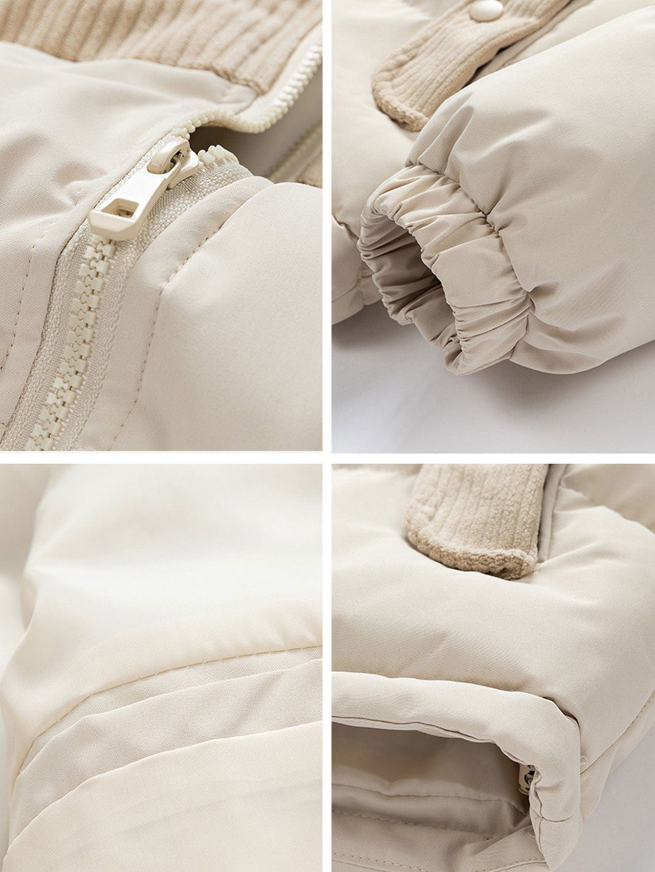 Velira Coats & Jackets Kordūro Pataisytas Užtrauktukas Pūkinis Paltas