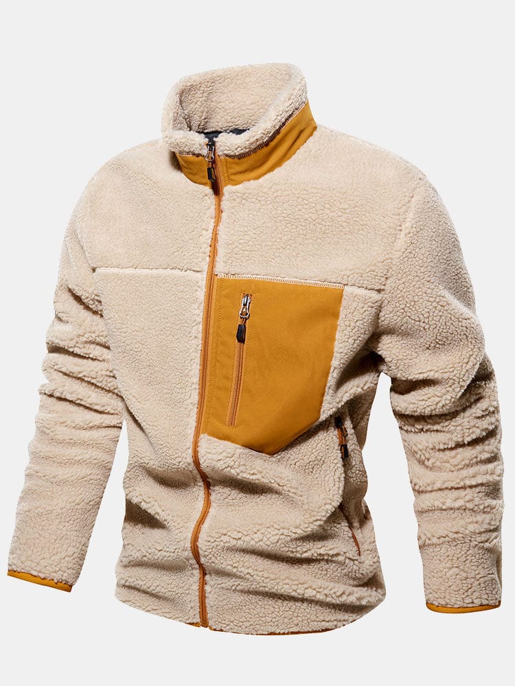 Velira Coats & Jackets kreminė / S Hoooyi Užtrauktukinė Teddy Dirbtinio Kailio Striukė