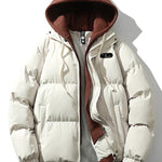 Velira Coats & Jackets kreminė / S Kontrasto užtrauktukas su gobtuvu pūkinė striukė