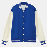 Velira Coats & Jackets mėlyna / S Džersio kontrasto preppy striukė