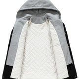 Velira Coats & Jackets Pamuštas Kvadratinis Kordūro Paltas su Gobtuvu