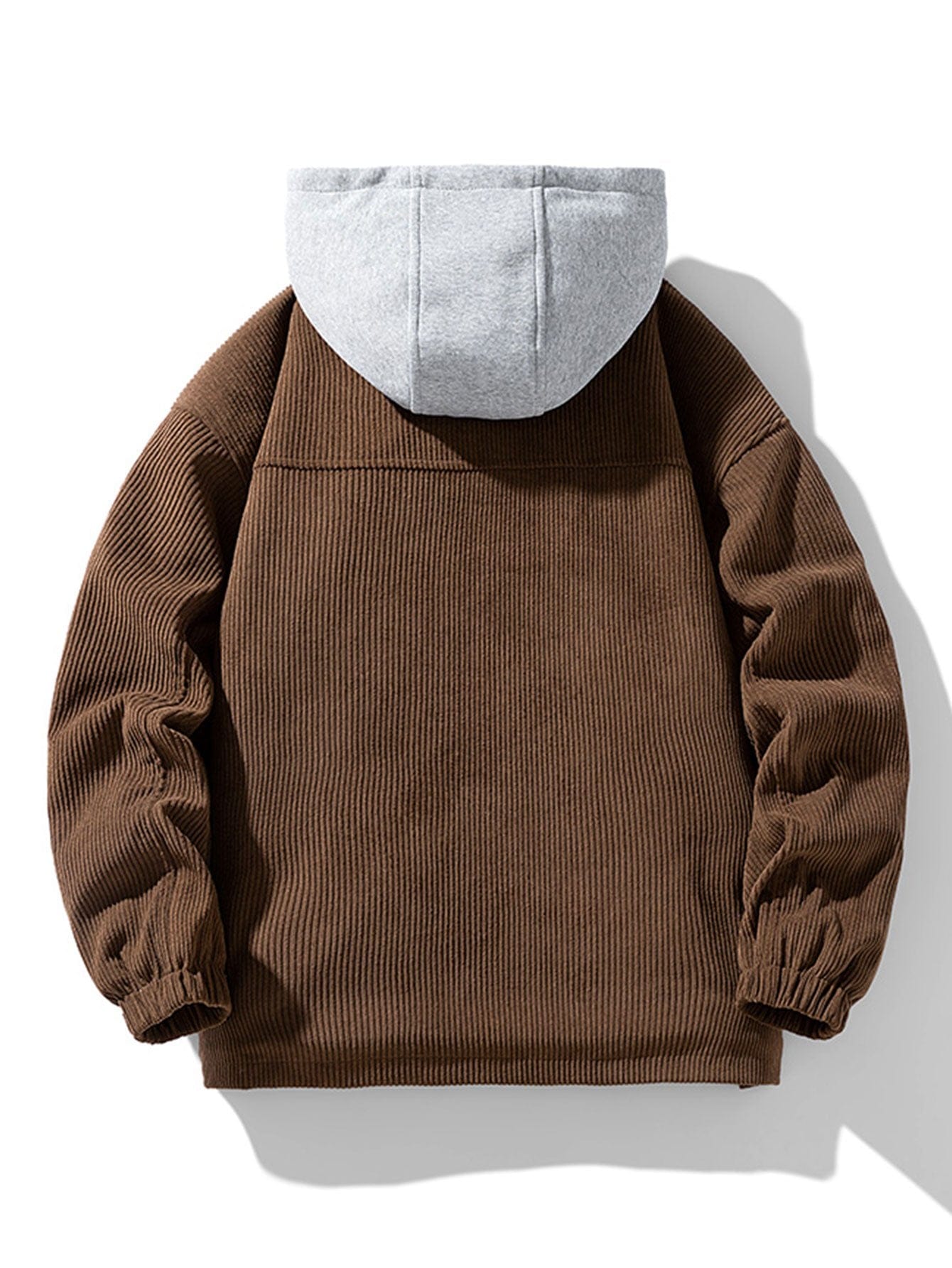 Velira Coats & Jackets Pamuštas Kvadratinis Kordūro Paltas su Gobtuvu