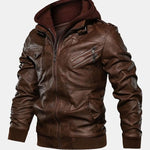 Velira Coats & Jackets peru / S Nuimamas gobtuvas su užtrauktuku PU odos striukė