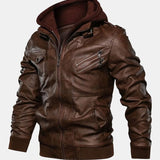 Velira Coats & Jackets peru / S Nuimamas gobtuvas su užtrauktuku PU odos striukė