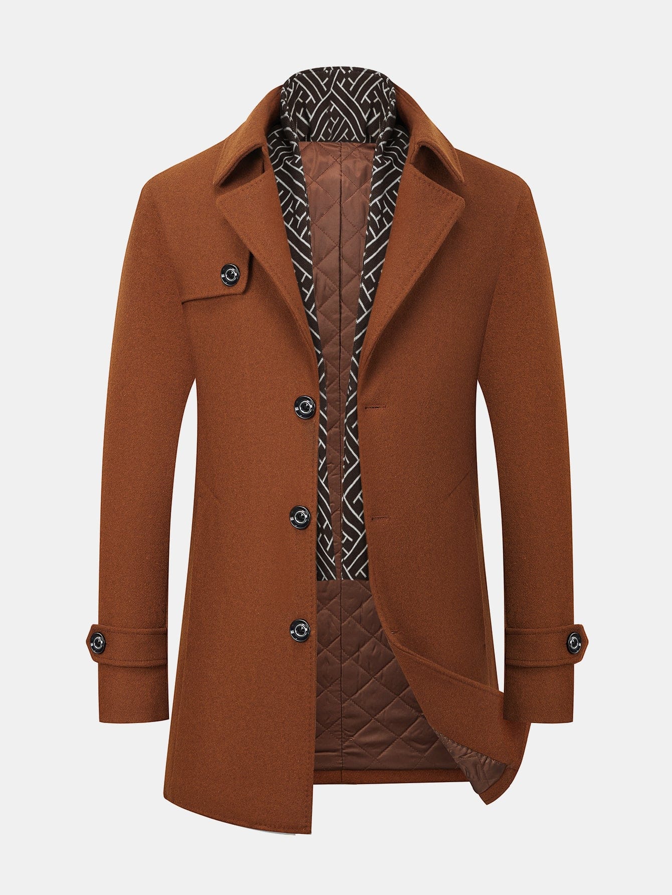 Velira Coats & Jackets peru / XS Nuspaudžiamas šalikas su notch apykakle vilnonis paltas