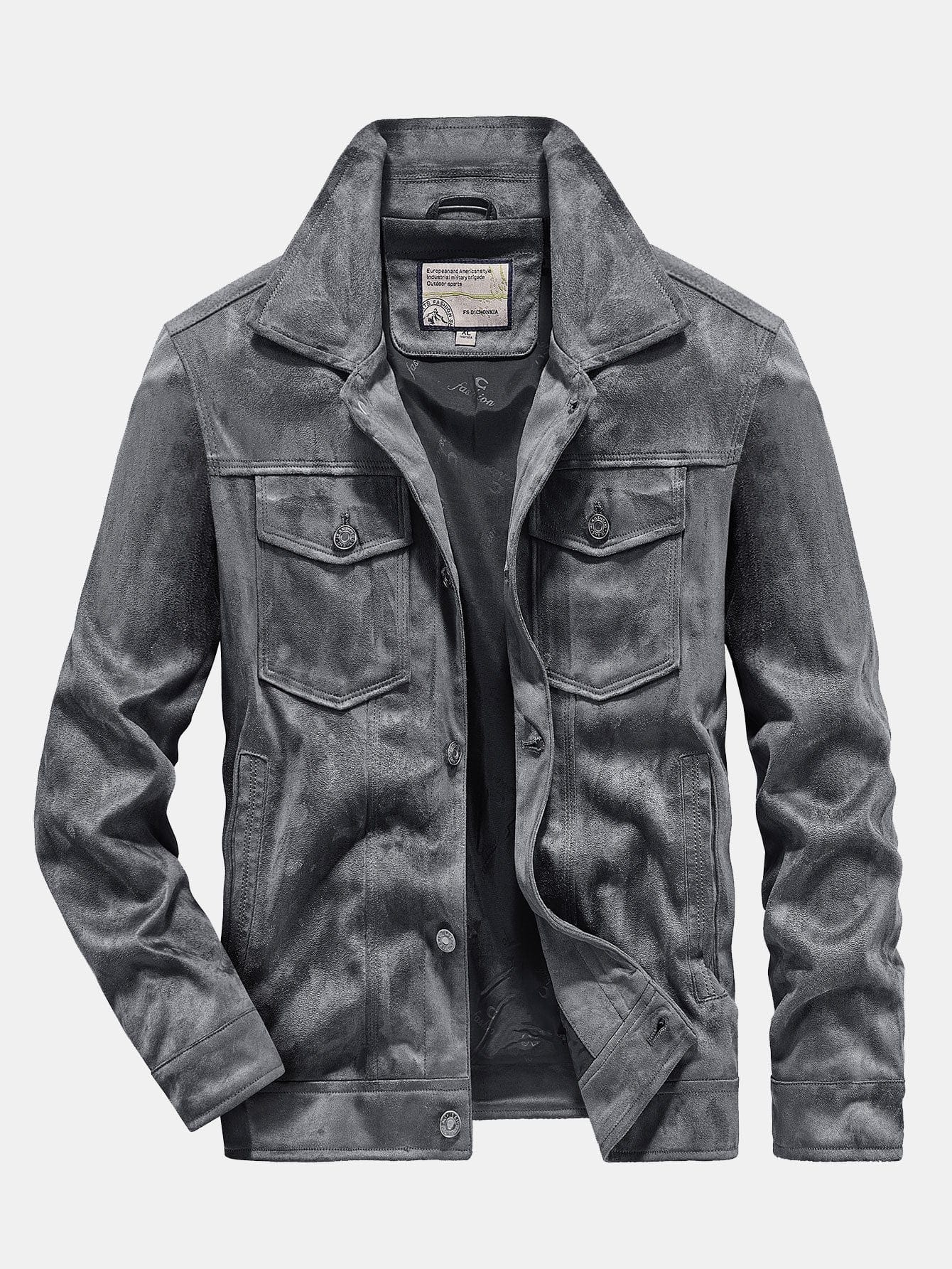 Velira Coats & Jackets pilka / S Dirbtinio Suede Švarkas
