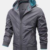 Velira Coats & Jackets pilka / S Kontrastinė nuimama gobtuvinė striukė