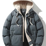 Velira Coats & Jackets pilka / S Kontrasto užtrauktukas su gobtuvu pūkinė striukė