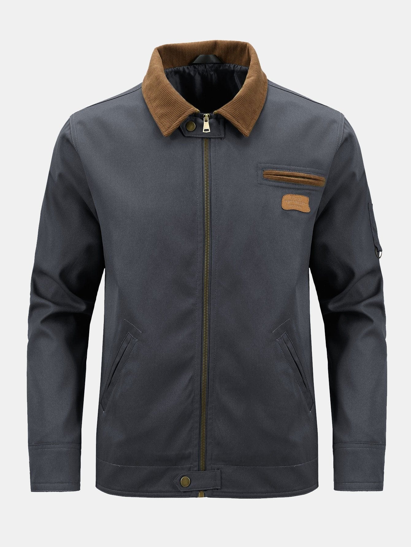 Velira Coats & Jackets pilka / S Kordūrinio Apykaklės Su Užtrauktuku Striukė