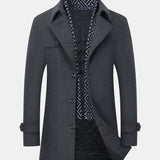 Velira Coats & Jackets pilka / XS Nuspaudžiamas šalikas su notch apykakle vilnonis paltas