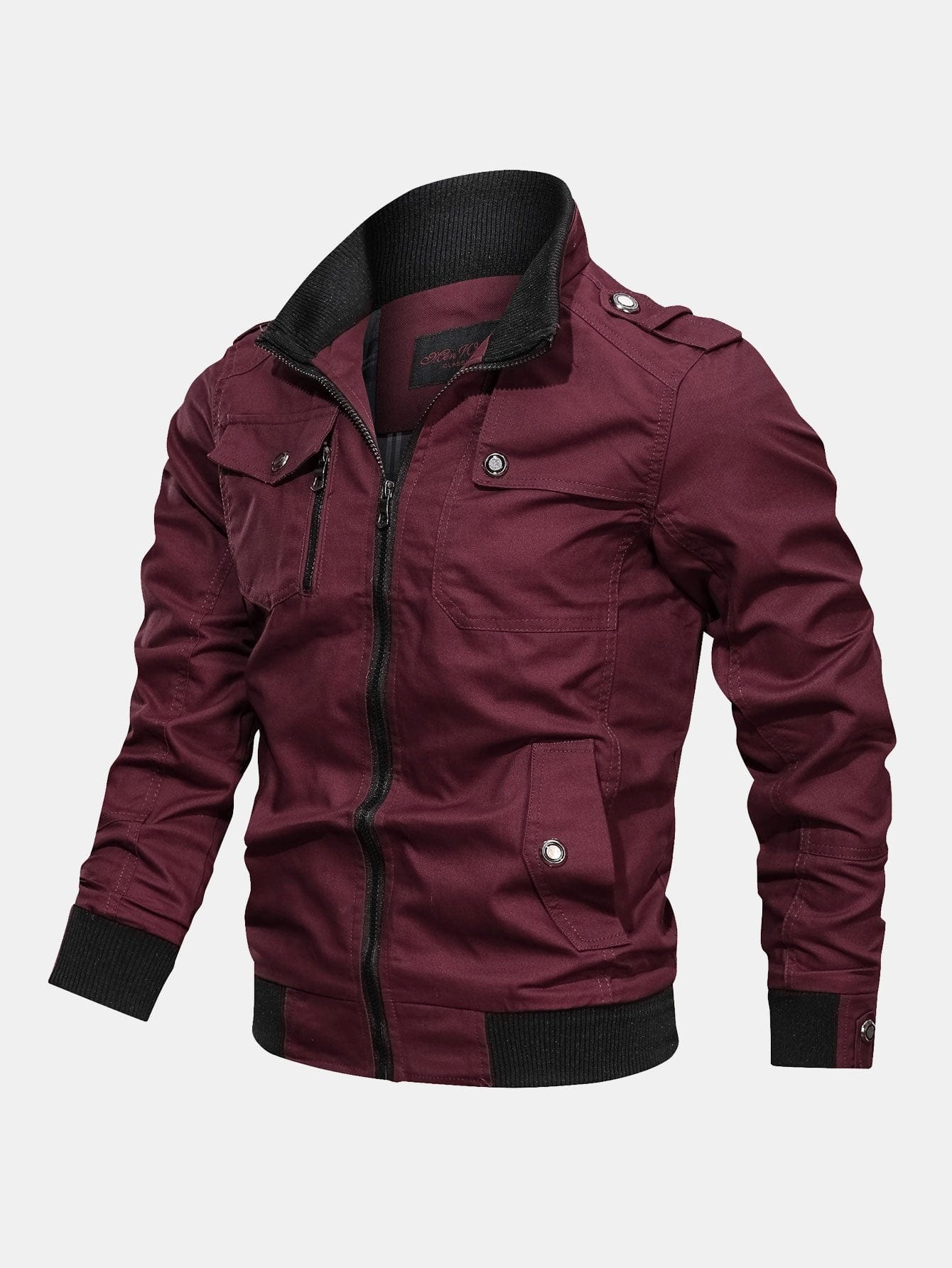 Velira Coats & Jackets raudonmedžio / S Chino užtrauktuku užsegama striukė