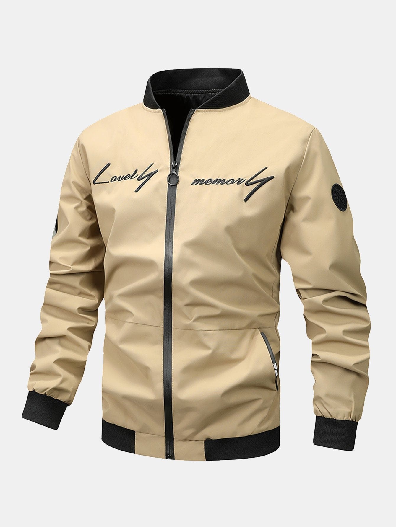 Velira Coats & Jackets ruda / S Sloganas Zip Bomber Striukė