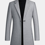 Velira Coats & Jackets sidabrinė / S Vienos Krūtinės Apykaklės Vilnonis Paltas
