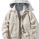 Velira Coats & Jackets smėlio / S Pamuštas Kvadratinis Kordūro Paltas su Gobtuvu