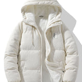 Velira Coats & Jackets smėlio / XS Teddy pamušalu velveto su gobtuvu pūkinis paltas