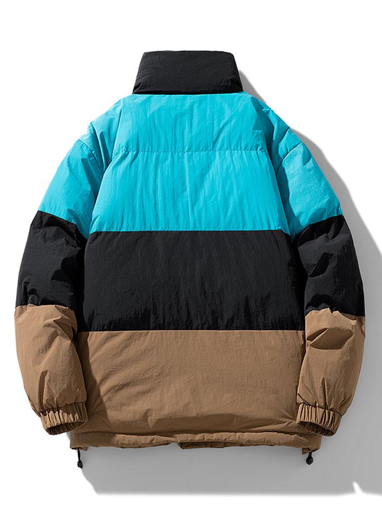 Velira Coats & Jackets Spalvų blokų pūkinė striukė