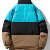 Velira Coats & Jackets Spalvų blokų pūkinė striukė