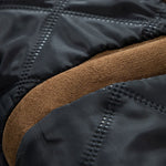 Velira Coats & Jackets Suede Bomber Striukė su Dygsniuota Pamušalu