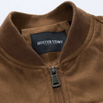 Velira Coats & Jackets Suede Bomber Striukė su Dygsniuota Pamušalu