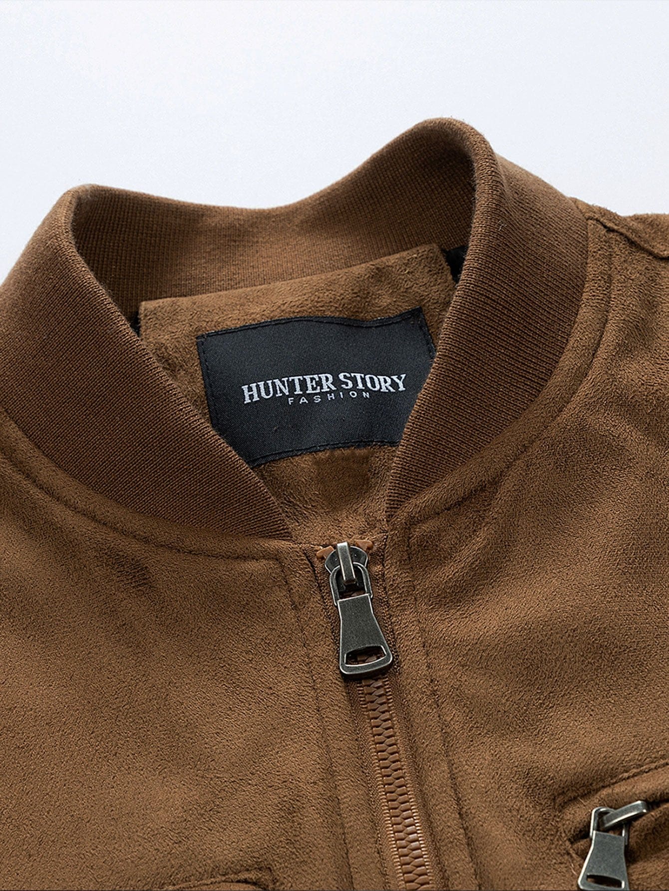 Velira Coats & Jackets Suede Bomber Striukė su Dygsniuota Pamušalu