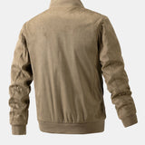 Velira Coats & Jackets Suede Bomber Striukė su Dygsniuota Pamušalu