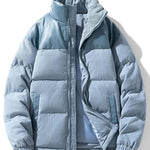 Velira Coats & Jackets šviesiai mėlyna / S Kordūroja PU Pataisytas Pūkinis Paltas