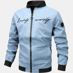 Velira Coats & Jackets šviesiai mėlyna / S Sloganas Zip Bomber Striukė