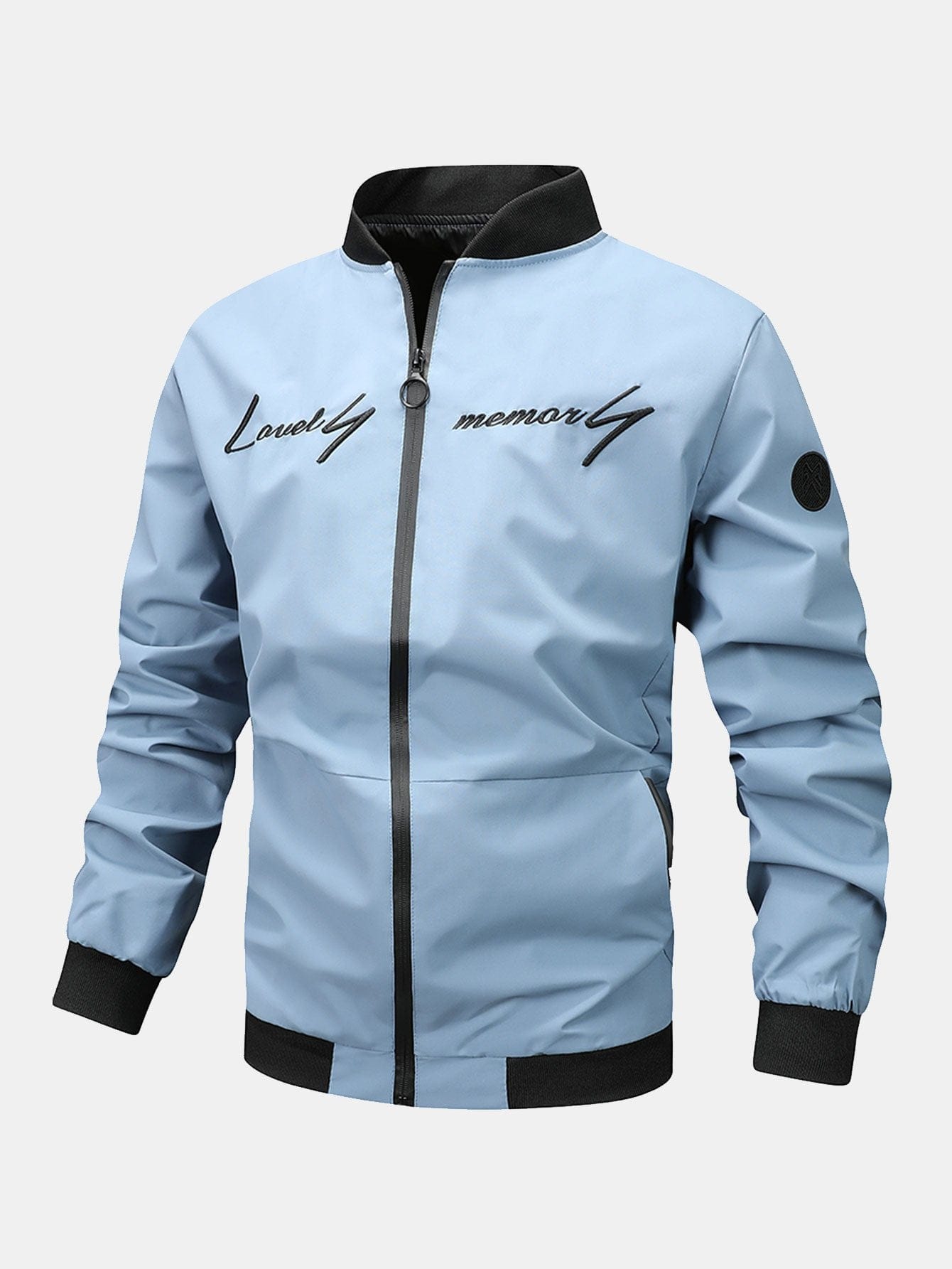 Velira Coats & Jackets šviesiai mėlyna / S Sloganas Zip Bomber Striukė