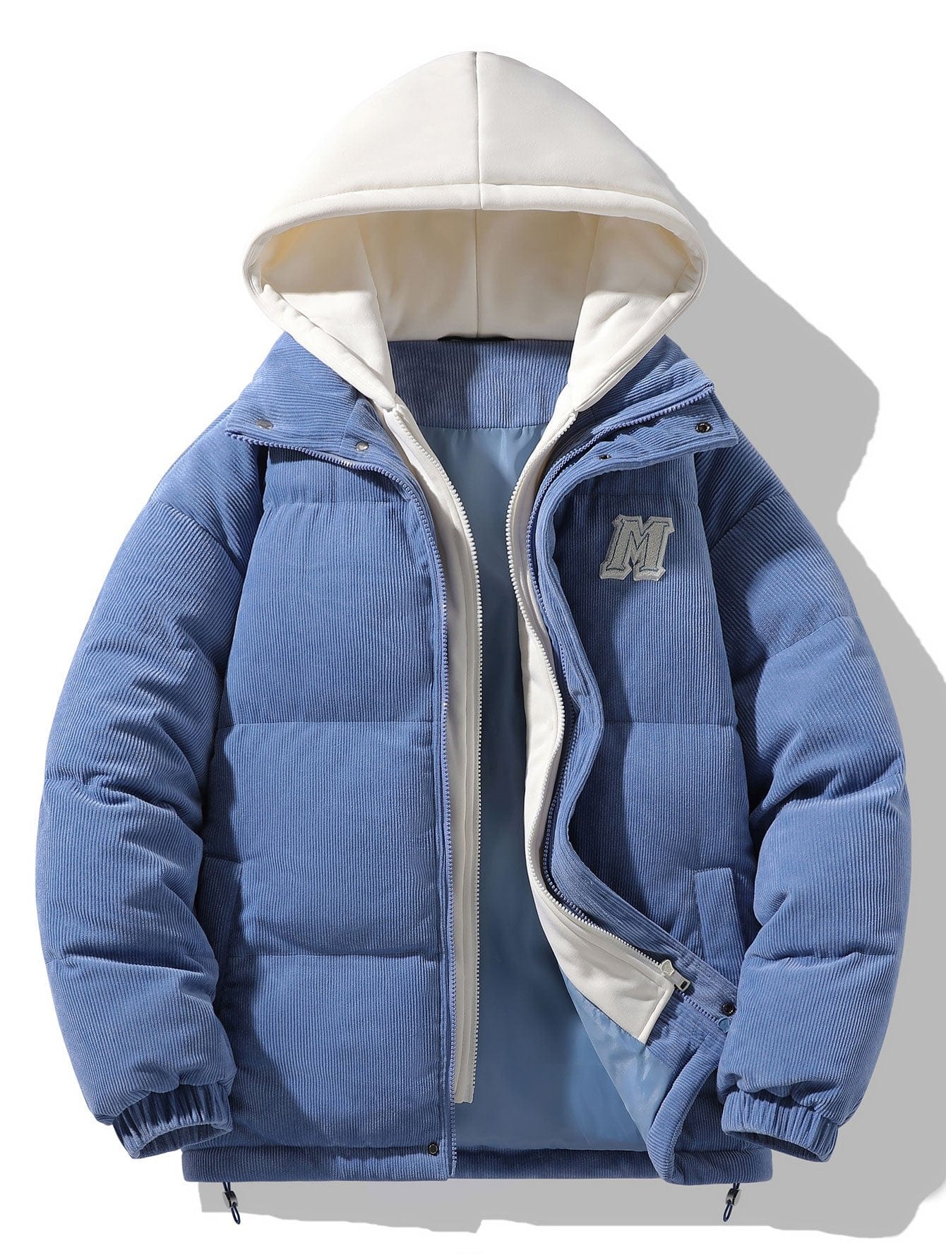 Velira Coats & Jackets šviesiai mėlyna / XS Kordūrinis gobtuvas pūkinis paltas