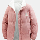Velira Coats & Jackets šviesiai rožinė / XS Apverčiamas Teddy Fleece Kordūrojo Paltas