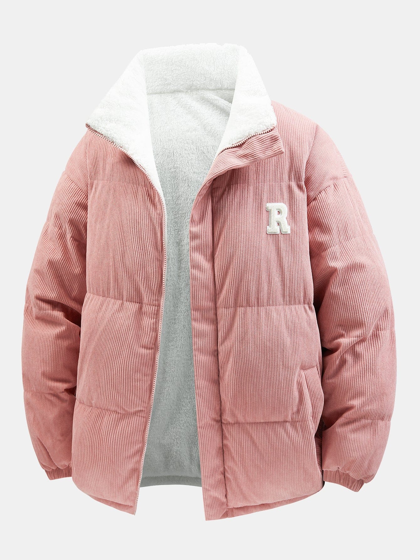 Velira Coats & Jackets šviesiai rožinė / XS Apverčiamas Teddy Fleece Kordūrojo Paltas