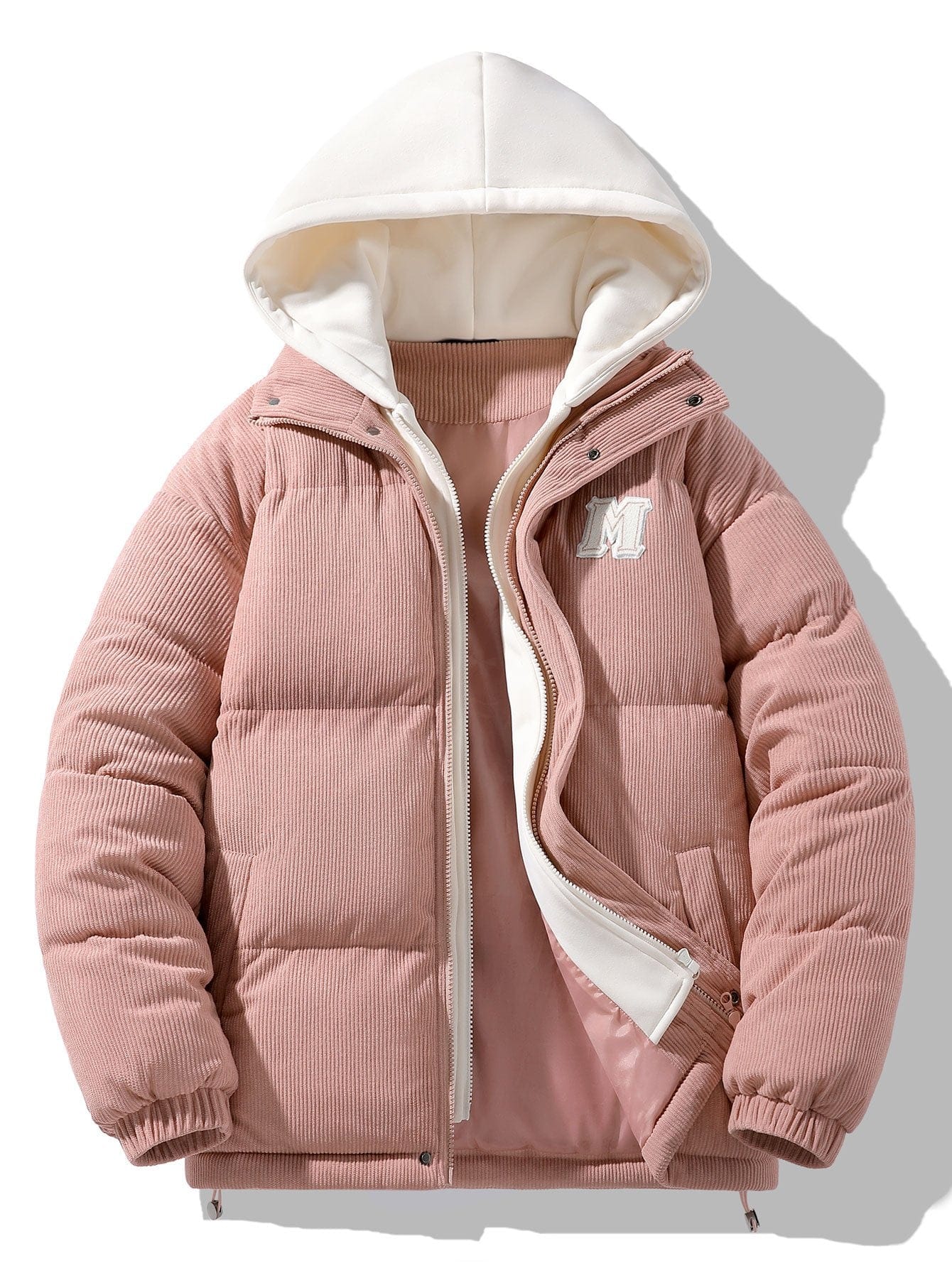 Velira Coats & Jackets šviesiai rožinė / XS Kordūrinis gobtuvas pūkinis paltas