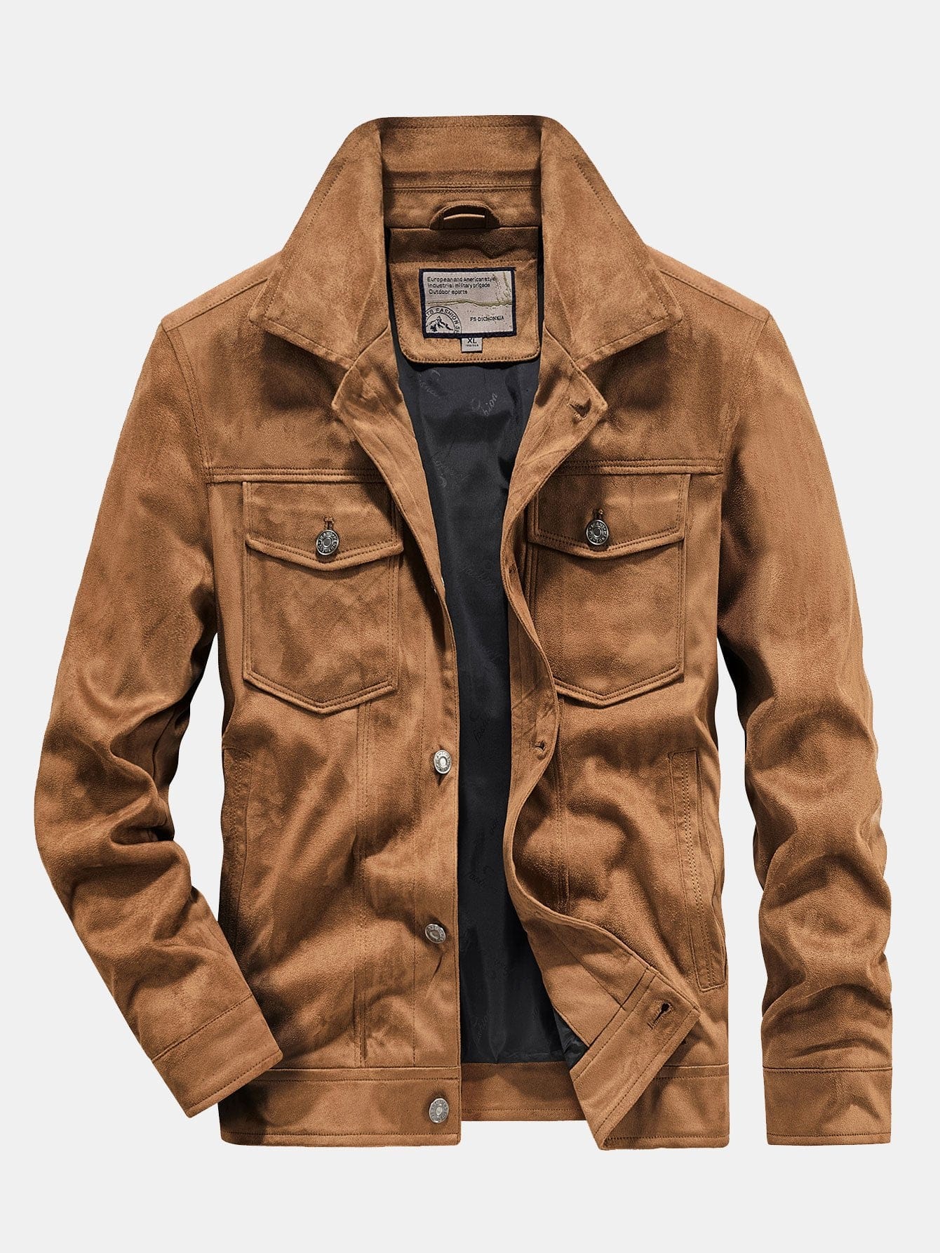 Velira Coats & Jackets šviesiai ruda / S Dirbtinio Suede Švarkas
