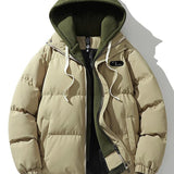 Velira Coats & Jackets šviesiai ruda / S Kontrasto užtrauktukas su gobtuvu pūkinė striukė
