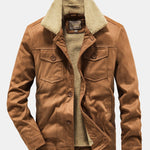 Velira Coats & Jackets šviesiai ruda / S Teddy pamušalu dirbtinio suede švarkas