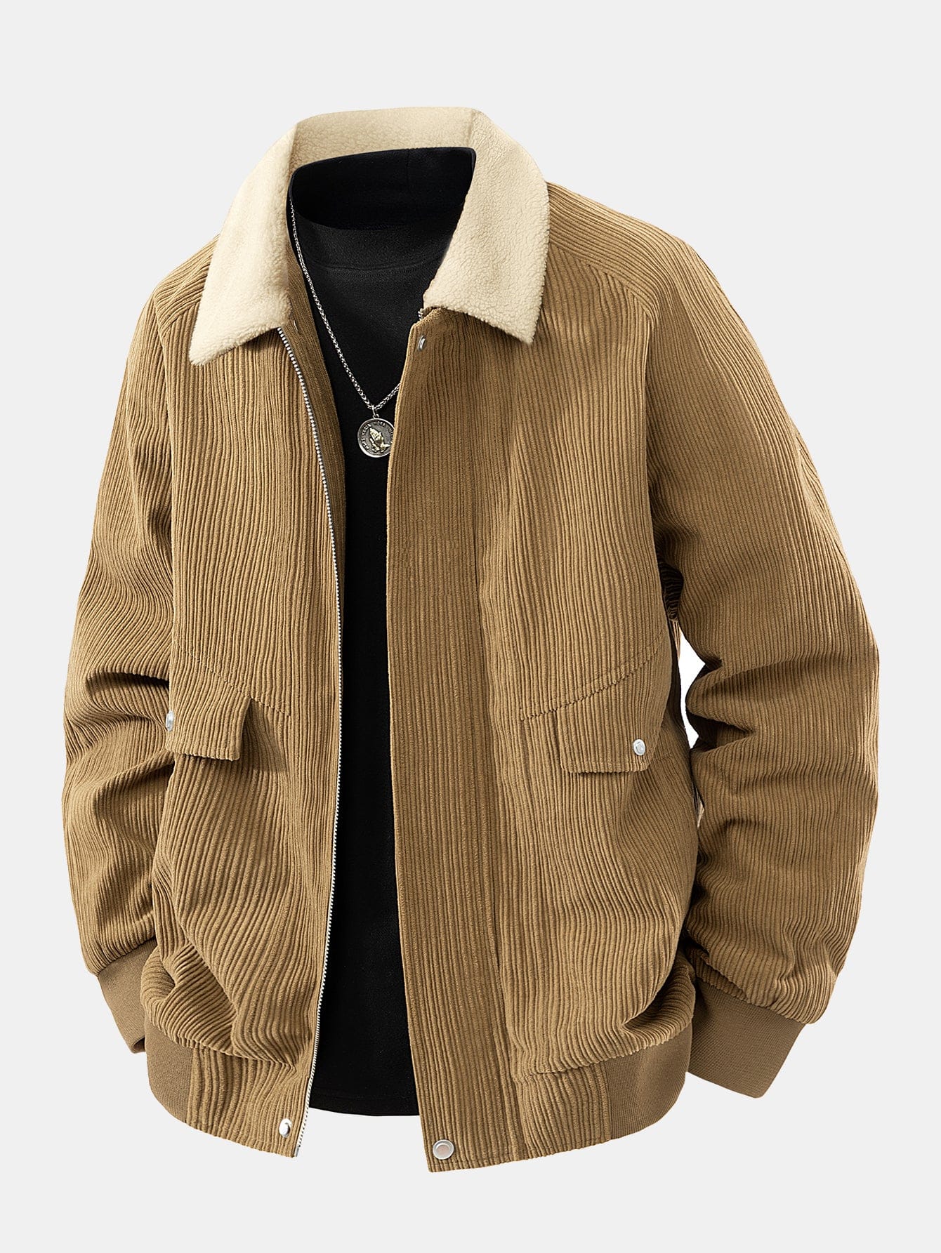Velira Coats & Jackets šviesiai ruda / XS Teddy pamušalu džinsinis užtrauktuko švarkas