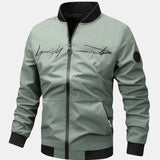 Velira Coats & Jackets šviesiai žalia / S Sloganas Zip Bomber Striukė