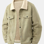 Velira Coats & Jackets šviesiai žalia / XS Teddy pamušalu odinė striukė