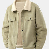 Velira Coats & Jackets šviesiai žalia / XS Teddy pamušalu odinė striukė