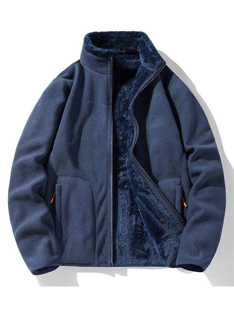 Velira Coats & Jackets tamsiai mėlyna / S Apverčiamas Teddy Fleece Paltas