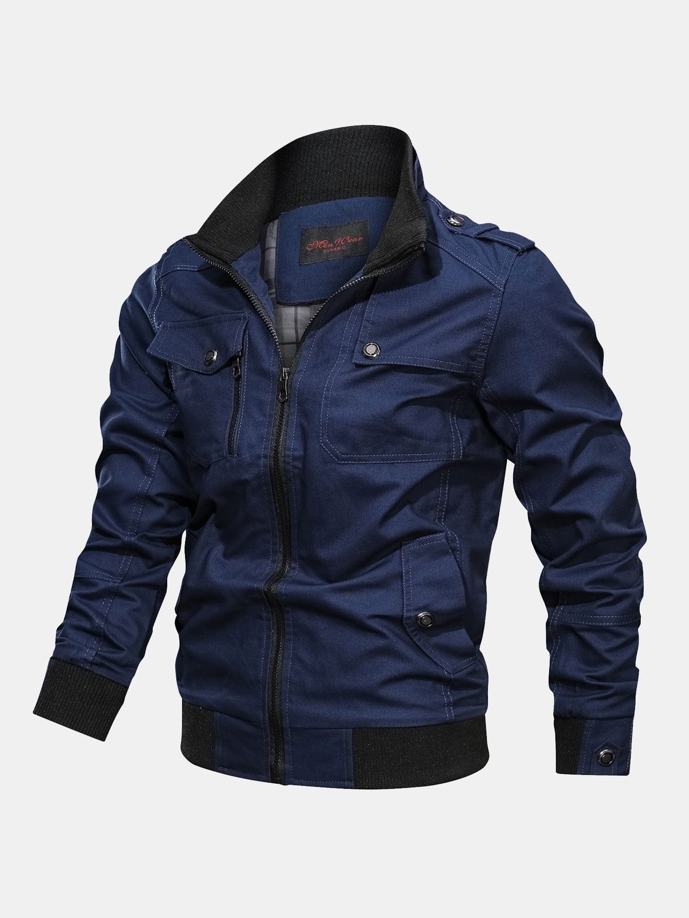 Velira Coats & Jackets tamsiai mėlyna / S Chino užtrauktuku užsegama striukė