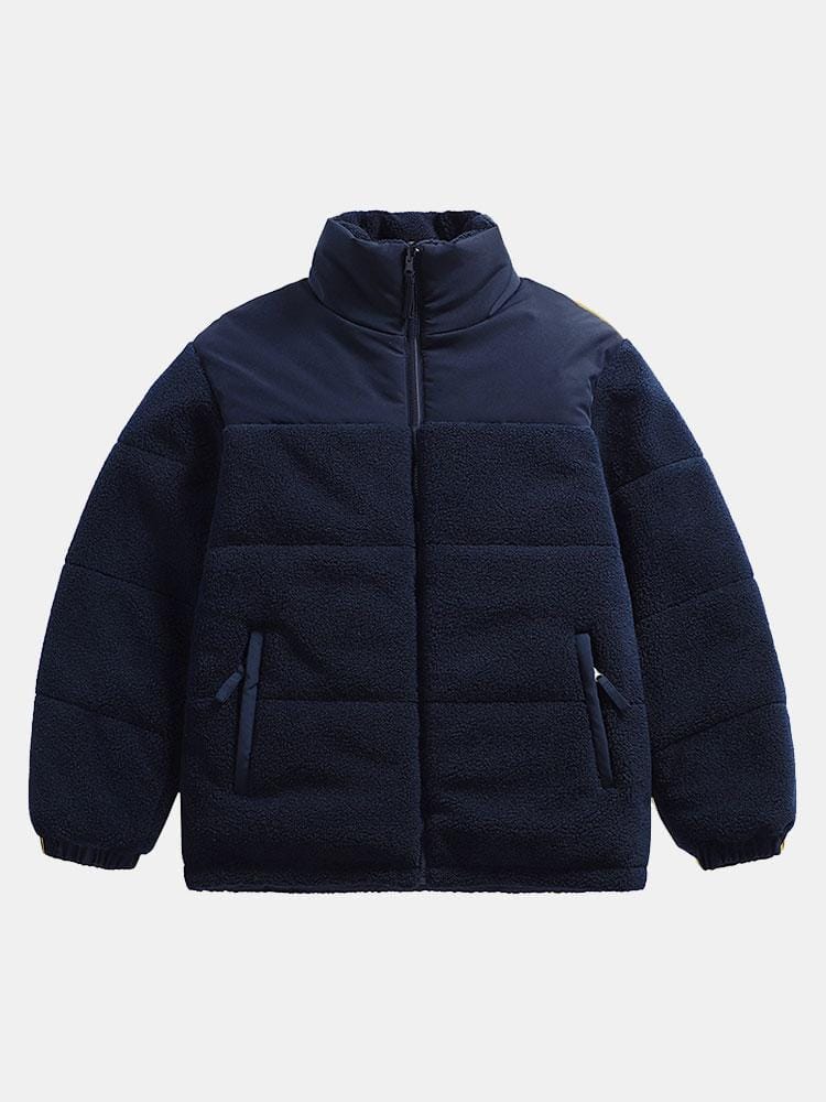 Velira Coats & Jackets tamsiai mėlyna / S Dvigubo Šono Teddy Pūkuotas Paltas