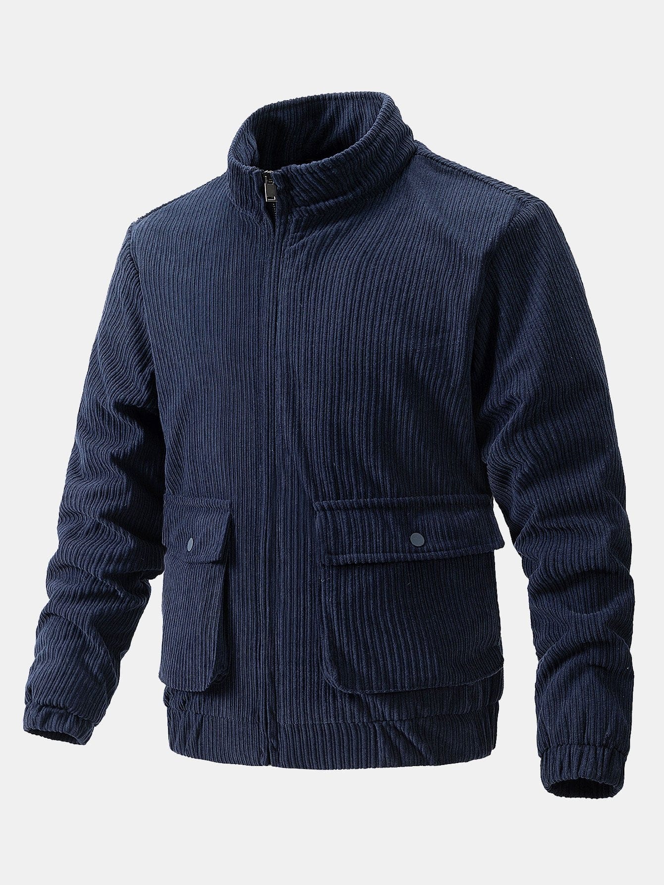 Velira Coats & Jackets tamsiai mėlyna / S Funnel Neck Zipped Corduroy Jacket