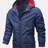 Velira Coats & Jackets tamsiai mėlyna / S Kontrastinė nuimama gobtuvinė striukė