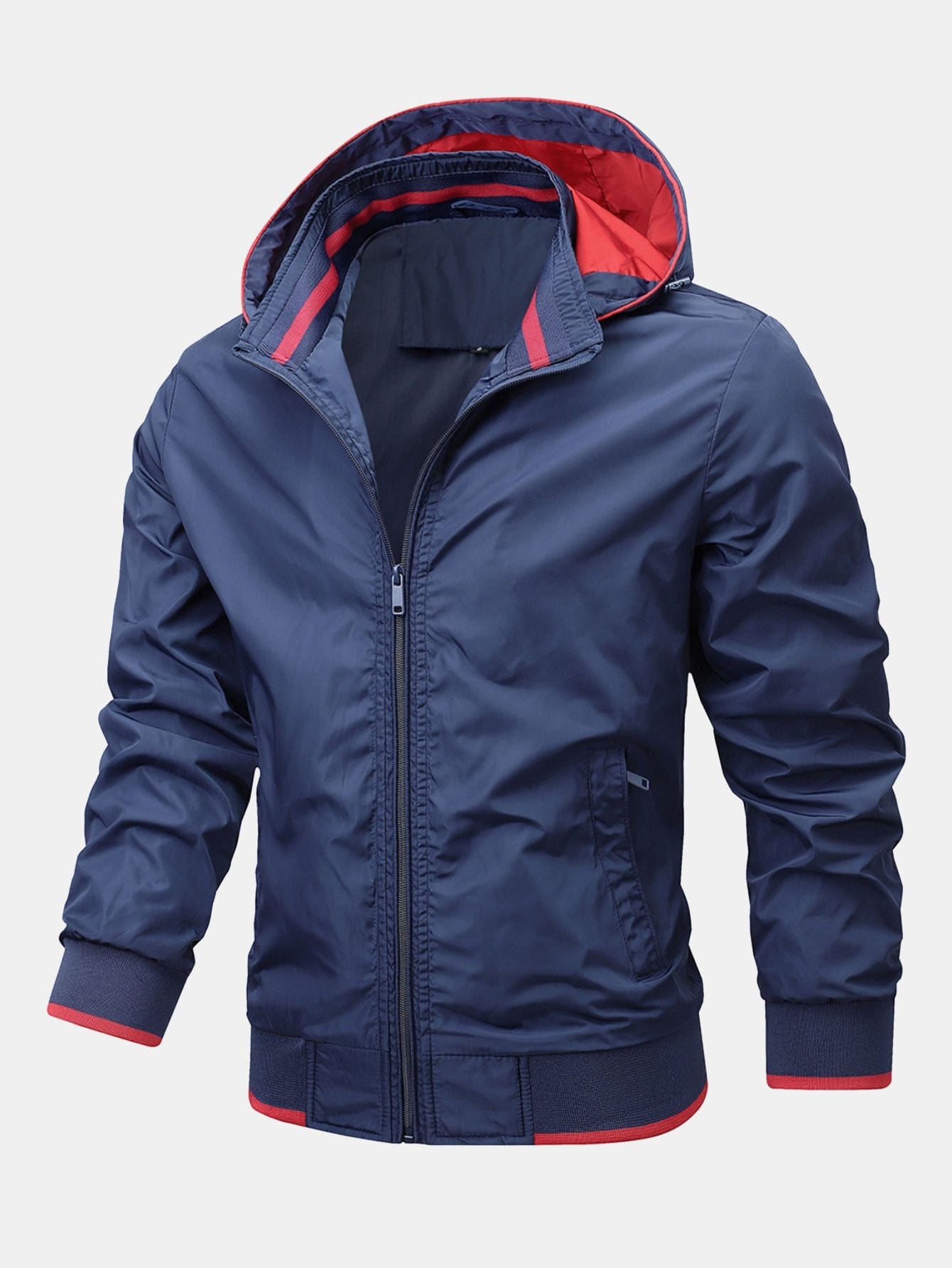 Velira Coats & Jackets tamsiai mėlyna / S Kontrastinė nuimama gobtuvinė striukė