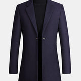 Velira Coats & Jackets tamsiai mėlyna / S Vienos Krūtinės Apykaklės Vilnonis Paltas
