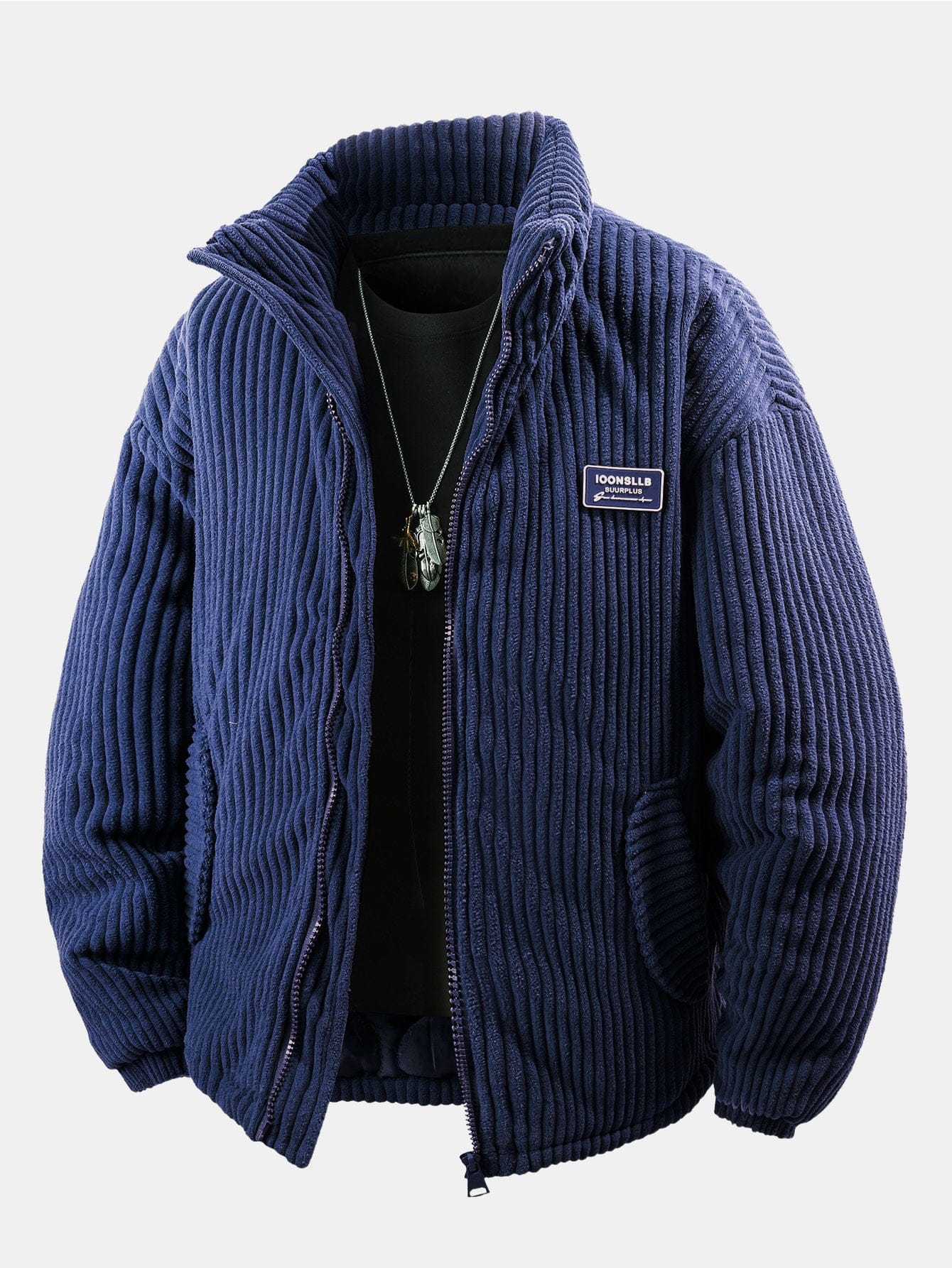Velira Coats & Jackets tamsiai mėlyna / XS Pamušalu išklotas kordūrojo paltas