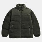 Velira Coats & Jackets tamsiai žalia / S Dvigubo Šono Teddy Pūkuotas Paltas
