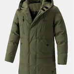Velira Coats & Jackets tamsiai žalia / S Ilga linija su gobtuvu pūkinė striukė