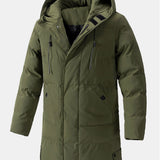 Velira Coats & Jackets tamsiai žalia / S Ilga linija su gobtuvu pūkinė striukė
